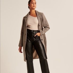 90s straight leg vegan leather pants